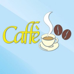 DECORAZIONE VETRINA ADESIVA CAFFè