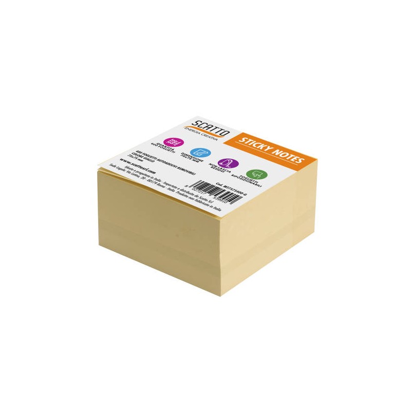 POST-IT MEMOTAK CUBO 75x75mm 400FG GIALLO