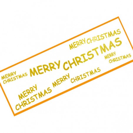 VETROFANIA MERRY CHRISTMAS ORO 34X21,5cm