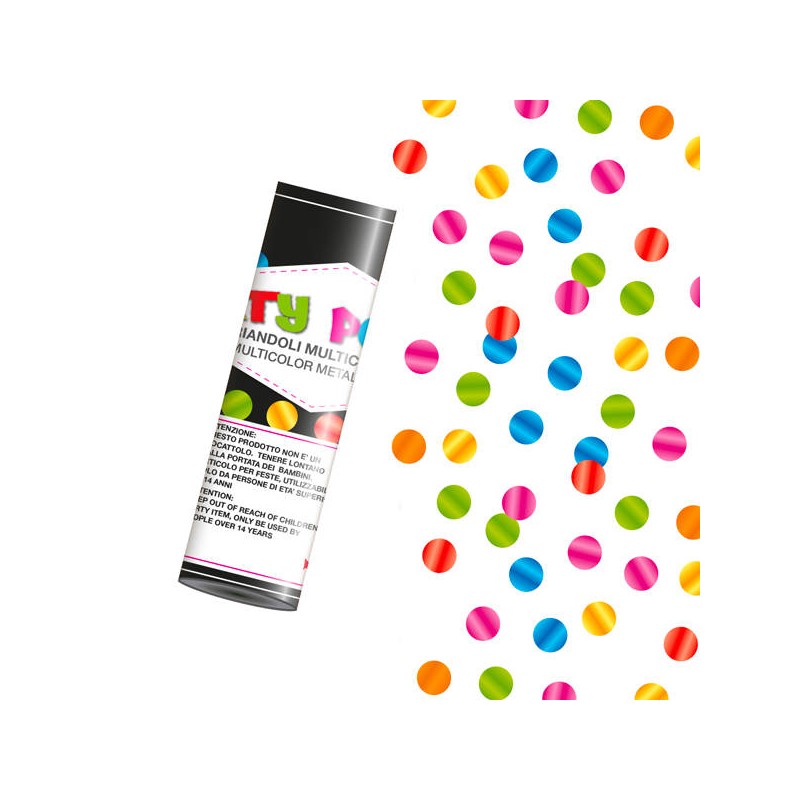 PARTY POPPER FOIL MULTICOLOR 11cm
