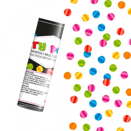 PARTY POPPER FOIL MULTICOLOR 11cm