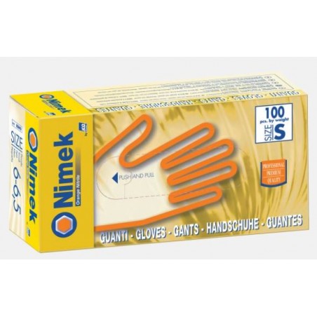 GUANTI IN NITRILE ESNO NIMEK ARANCIONI 100pz TG.L