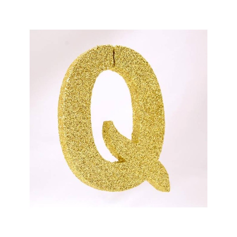 LETTERA POLISTIROLO GLITTER ORO mm120x90 Q