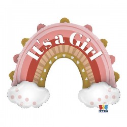 PALLONE MYLAR BOHO RAINBOW PINK 106x78cm