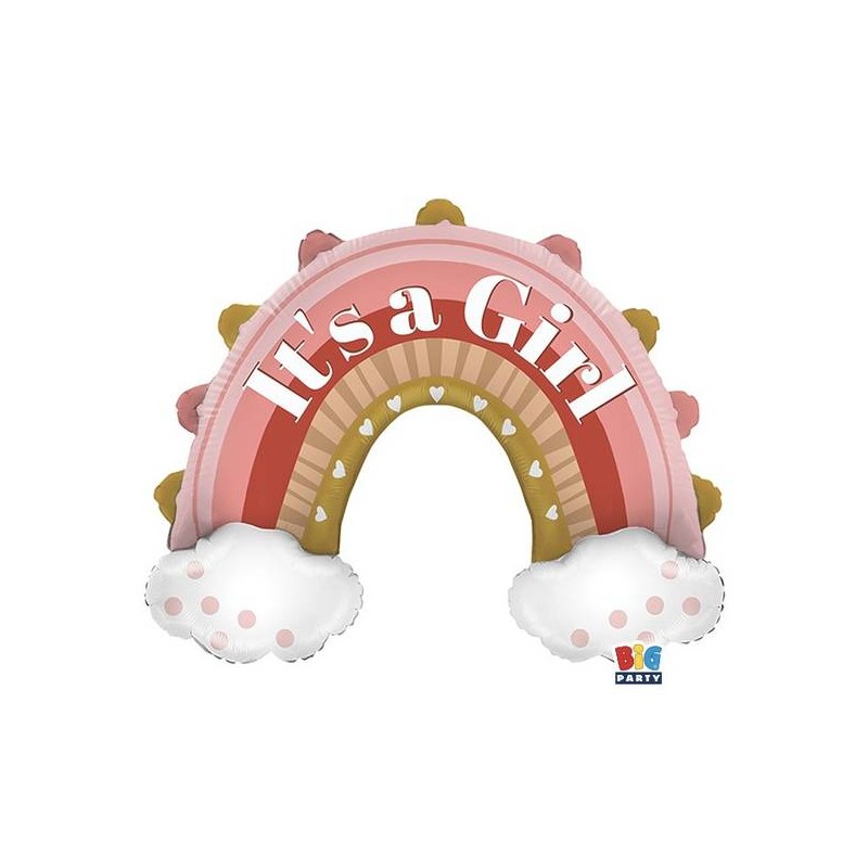 PALLONE MYLAR BOHO RAINBOW PINK 106x78cm