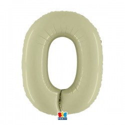 PALLONE NUMERO 0 MYLAR 102cm 40 VERDE OLIVA
