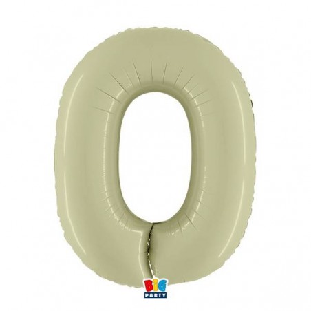PALLONE NUMERO 0 MYLAR 102cm 40 VERDE OLIVA