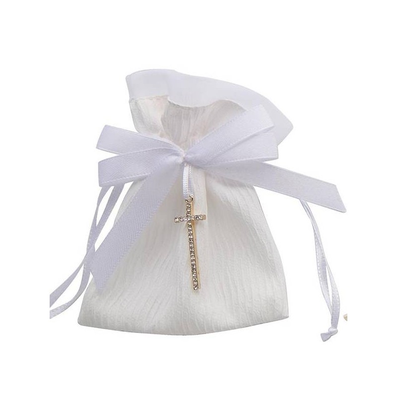 SACCHETTO BIANCO 9x12cm C/CROCE 12pz