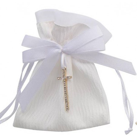 SACCHETTO BIANCO 9x12cm C/CROCE 12pz