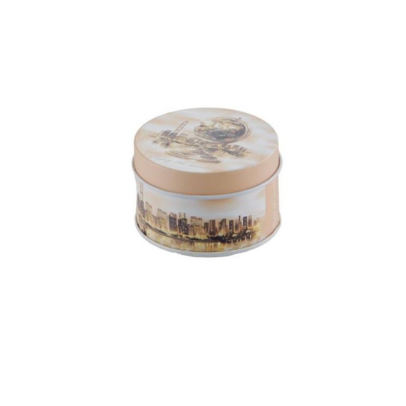 SCATOLA IN LATTA Ø6,5x4,5cm MAPPAMONDO 6pz