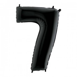 PALLONE NUMERO 7 MYLAR 102cm 40 NERO