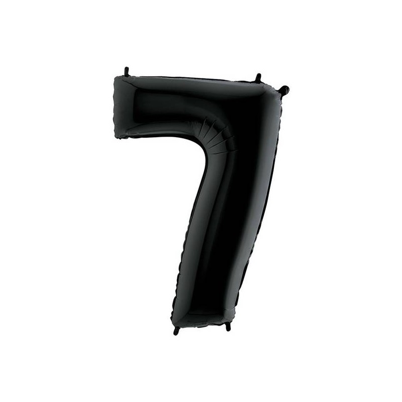 PALLONE NUMERO 7 MYLAR 102cm 40 NERO