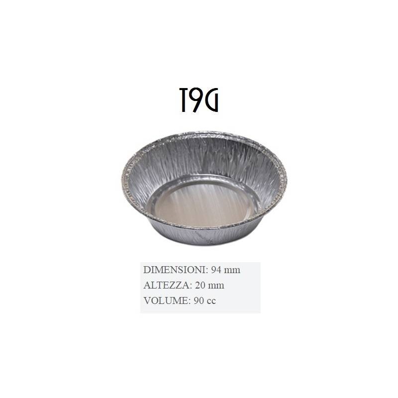 TEGLIA ALLUMINIO TONDA TORTINA BASSA 100pz T9G CUKI