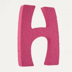 LETTERA POLISTIROLO PASTELLO mm120x90 H FUCSIA
