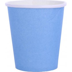 BICCHIERI 270cc CARTA BIODEGRADABILI CELESTE 25pz