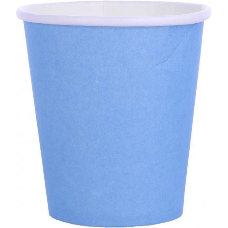 BICCHIERI 270cc CARTA BIODEGRADABILI CELESTE 25pz