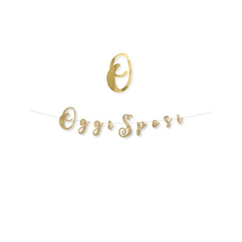 FESTONE ITALIC OGGI SPOSI ORO cm15x3mt