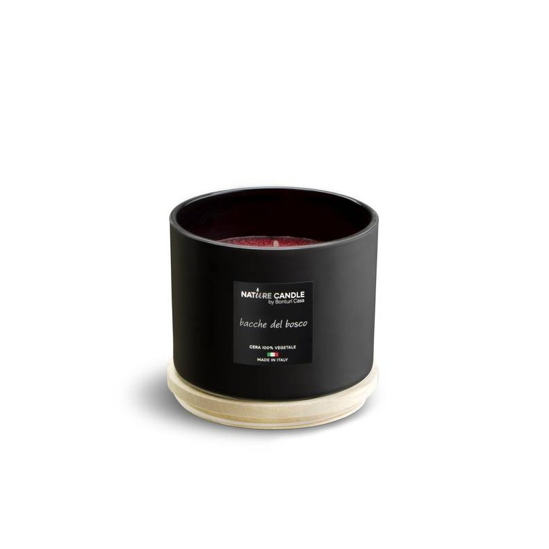 CANDELA PROFUMATA 380gr 100% CERA VEGETALE BACCHE DEL BOSCO