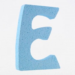 LETTERA POLISTIROLO PASTELLO mm120x90 E CELESTE
