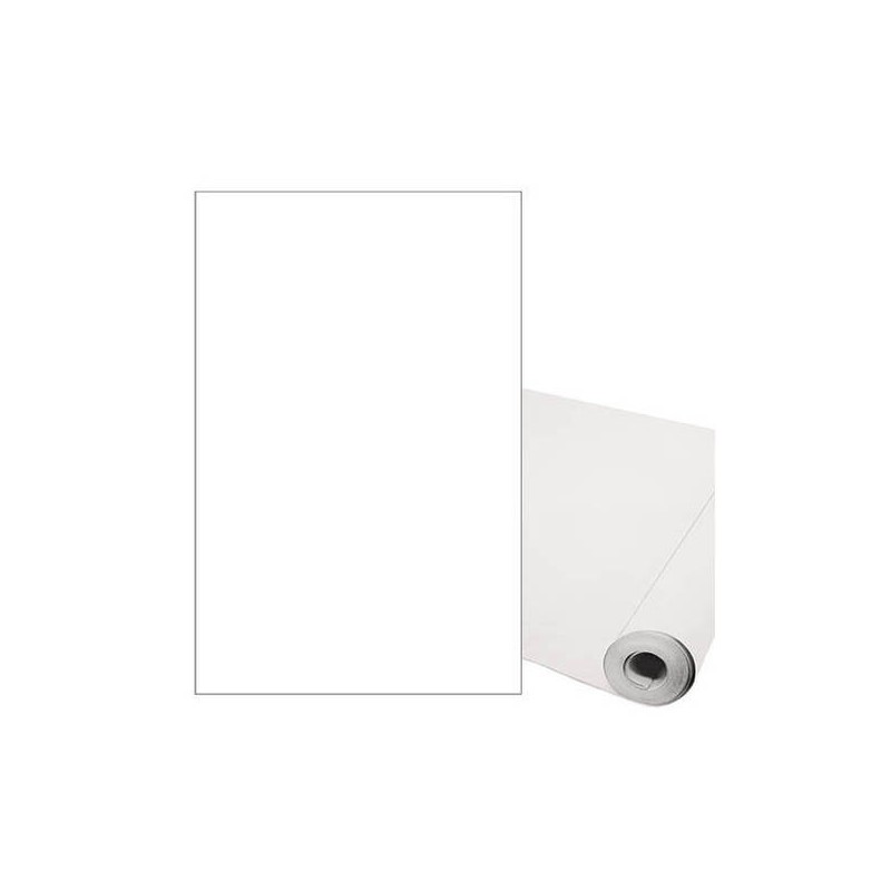 CARTA VELLUTATA ADESIVA IN ROTOLO cm50x2mt 130gr BIANCO
