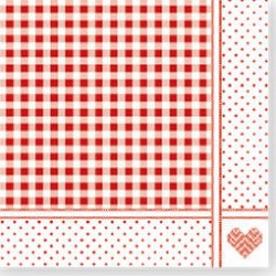 TOVAGLIOLI 38x38 STAR 40pz DECOR SHABBY ROSSO