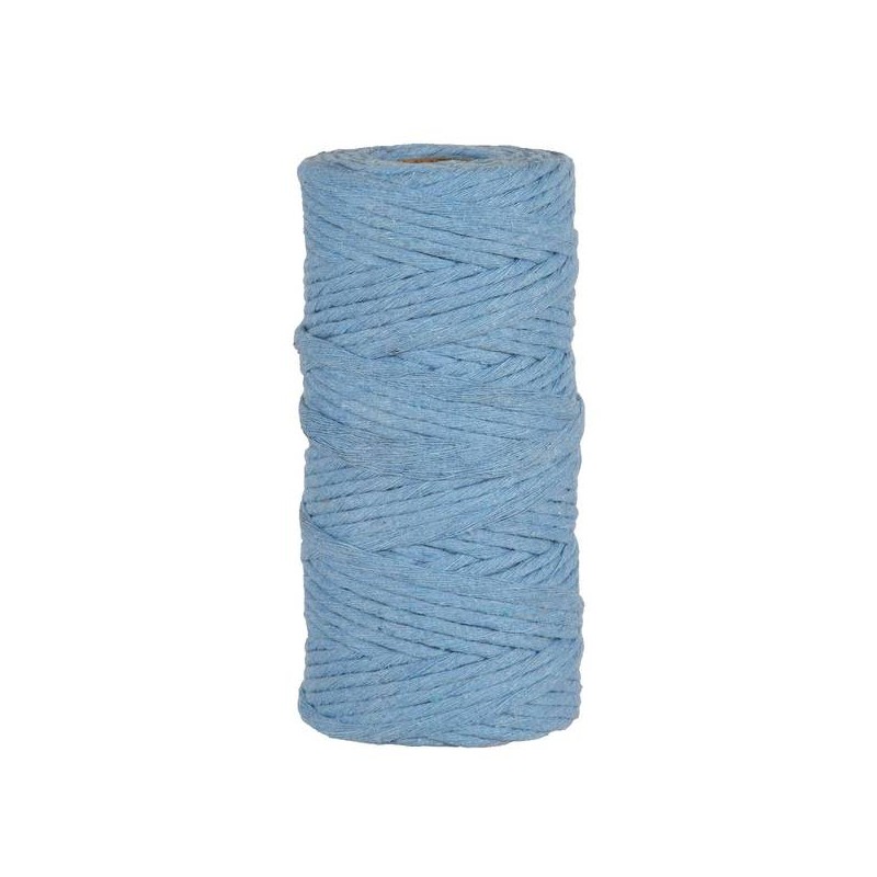 NASTRO COTTON RECYCLED YARN mm5x100mt 300gr AZZURRO