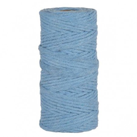 NASTRO COTTON RECYCLED YARN mm5x100mt 300gr AZZURRO