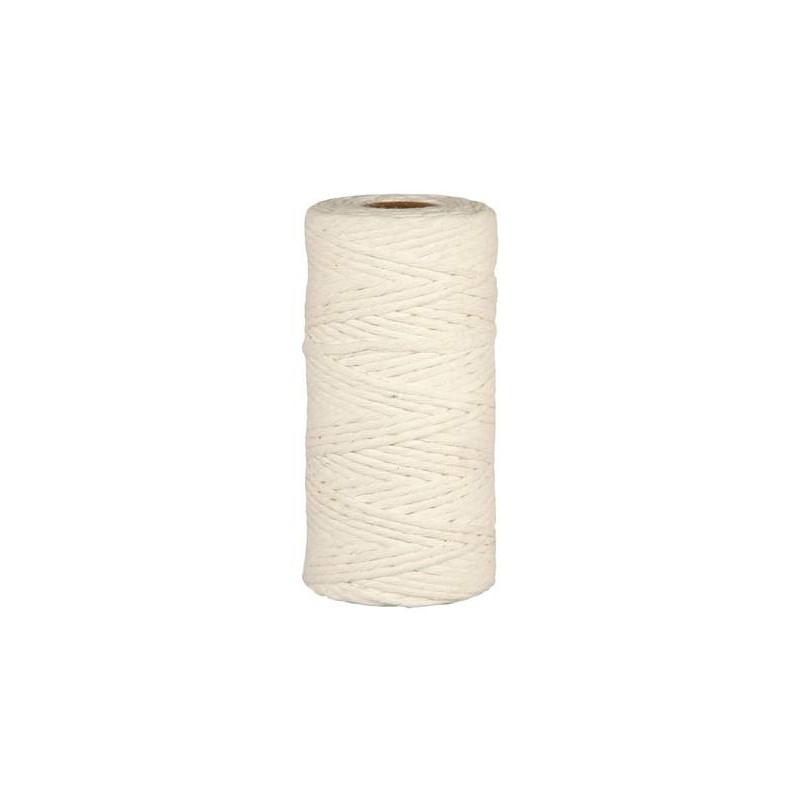 CORDINO COTTON RECYCLED YARN mm5x100mt 300gr BIANCO