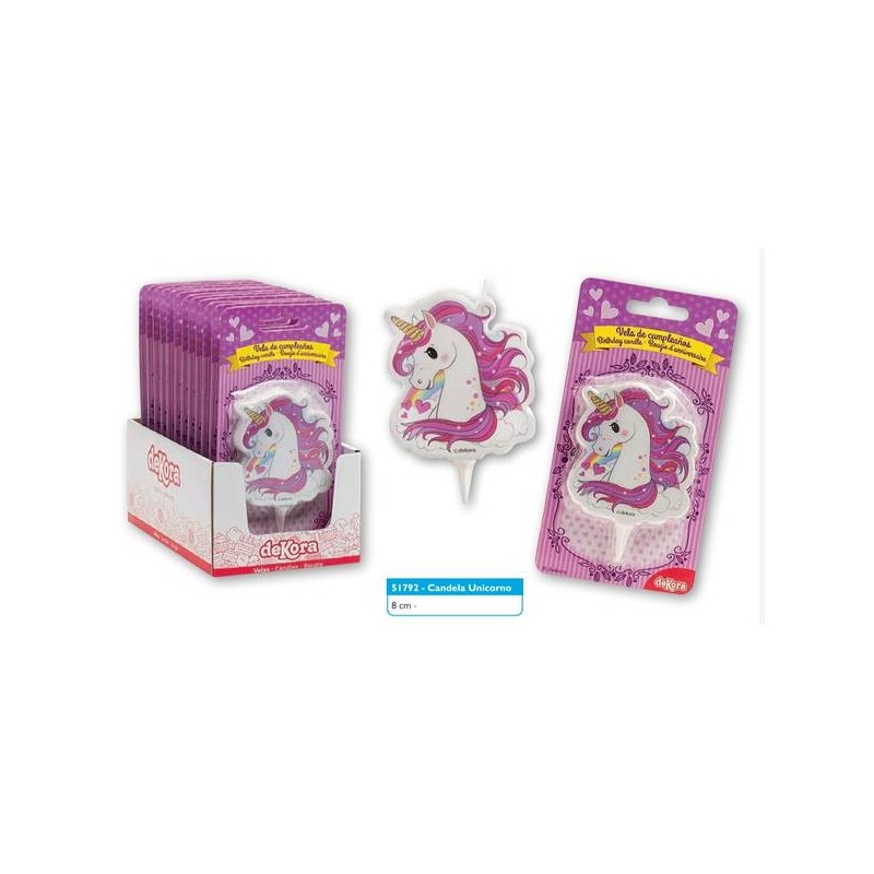 CANDELINA UNICORNO VELA 8cm