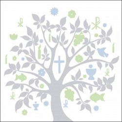 TOVAGLIOLI 33x33 COMUNIONE SILVER 20pz