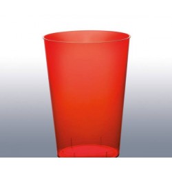 BICCHIERE PS 250cc ROSSO TRASPARENTE 25pz