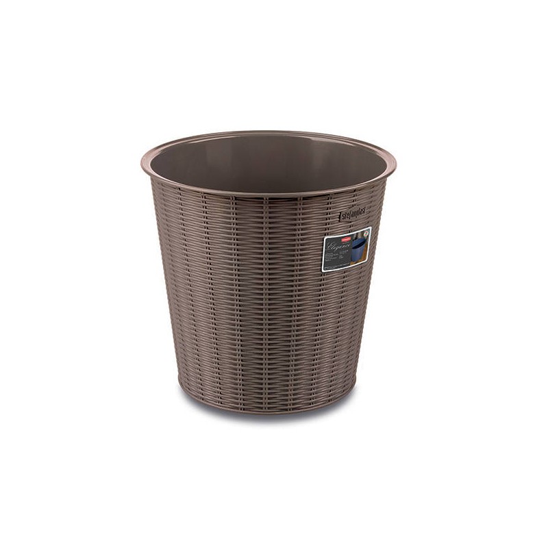 CESTINO GETTACARTE ELEGANCE ø28x26,5cm TORTORA