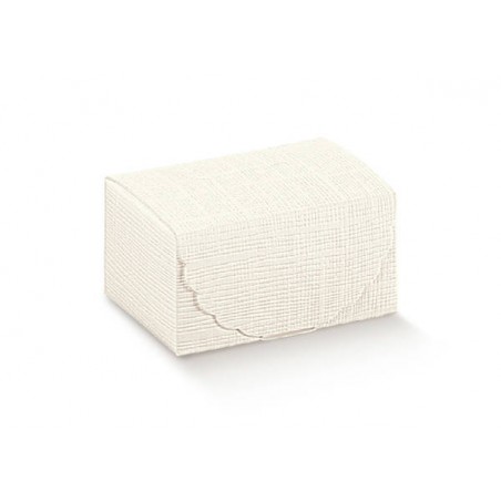 SCATOLA SEGRETO 7x4,5x3,5cm SETA BIANCO 10pz
