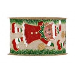 NASTRO HAPPY XMAS ELFO mm63x10mt