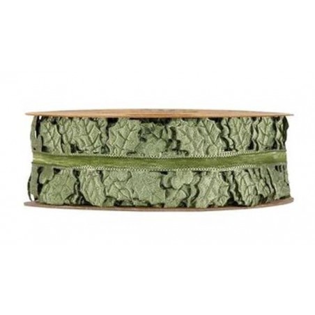 NASTRO FOGLIE mm35x10mt VERDE OLIVA