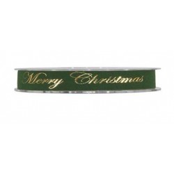 NASTRO VELVET GOLD CHRISTMAS mm15x10mt VERDE