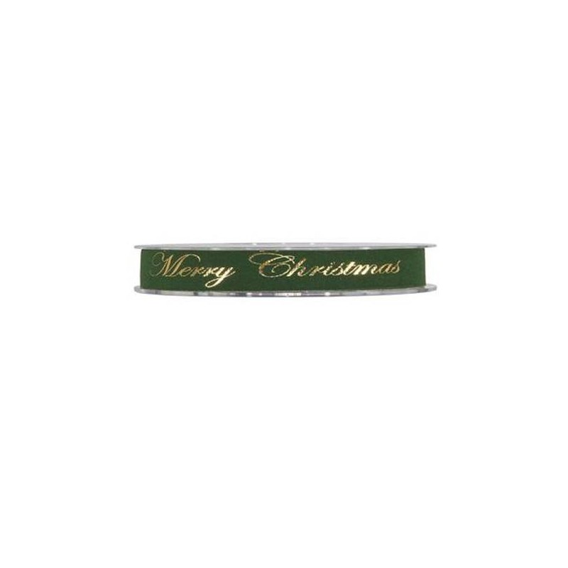 NASTRO VELVET GOLD CHRISTMAS mm15x10mt VERDE