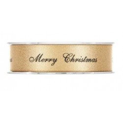 NASTRO FREDERIK MERRRY CHRISTMAS mm25x25mt ORO
