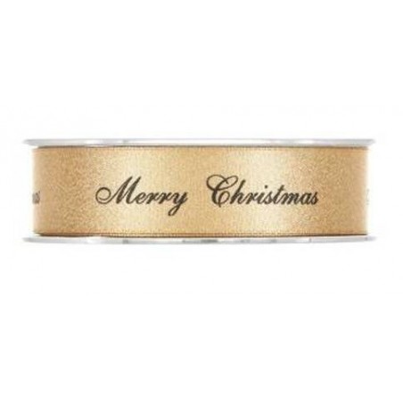 NASTRO FREDERIK MERRRY CHRISTMAS mm25x25mt ORO