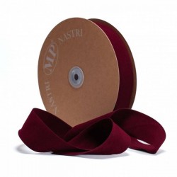 NASTRO DOUBLE VELVET mm40x30mt BORDEAUX