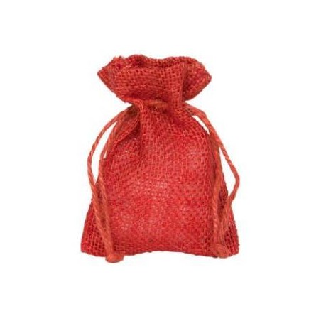 SACCHETTO JUTA POCH 9x12cm RED 10pz