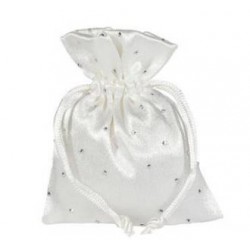 SACCHETTO JEANETTE 8x10cm WHITE 10pz