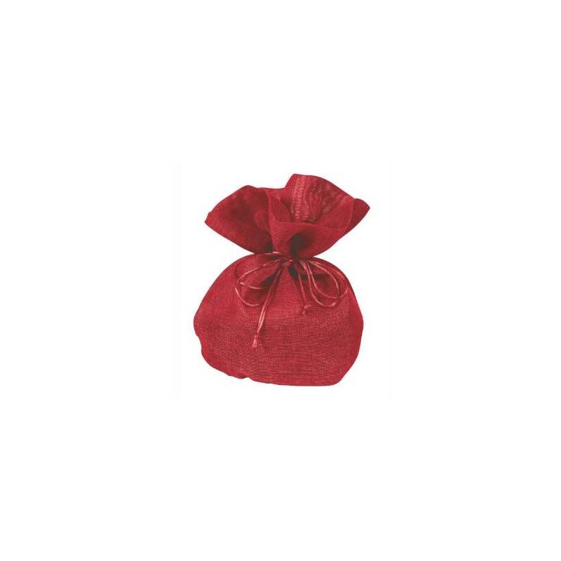 SACCHETTO PORTA PANETTONE 23x23x35CM ROSSO 6PZ