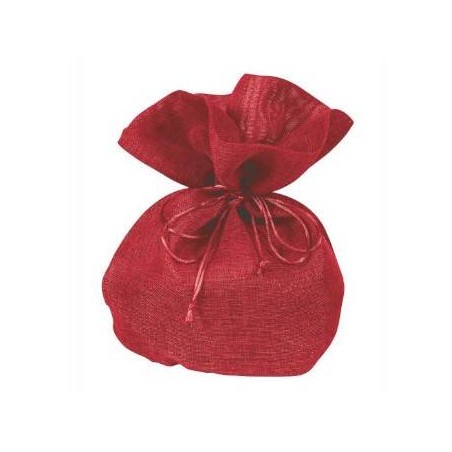 SACCHETTO PORTA PANETTONE 23x23x35CM ROSSO 6PZ
