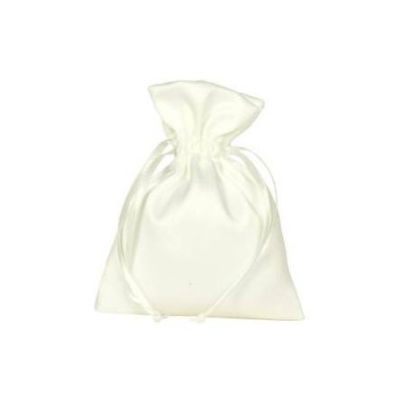 SACCHETTO MATT SATIN 9x12cm CREAM 10pz
