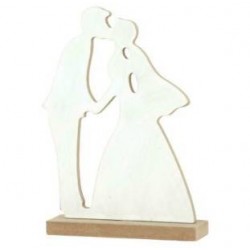 SPOSI BIANCHI IN LEGNO 10x4,4x16cm