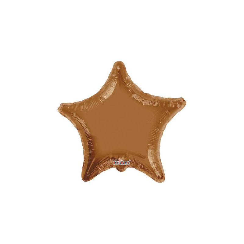 PALLONE MYLAR STELLA 18'' 45cm MARRONE MOKA RC