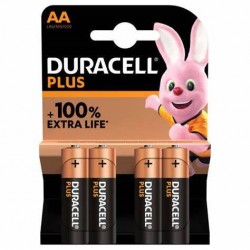 BATTERIE DURACELL PLUS 100 AA STILO 4pz