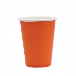 BICCHIERI 200cc ECOLOR BIODEGRADABILI ARANCIO 25pz