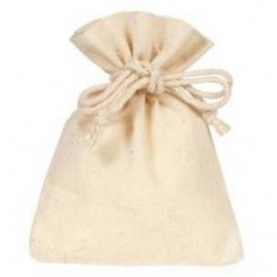 SACCHETTO COTONE NATURAL 7xh10cm 10pz